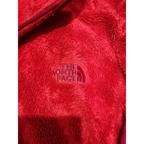The North Face Womens Fleece Jacket Full Zip Red M/M Jacket Used - Picture 8 of 10